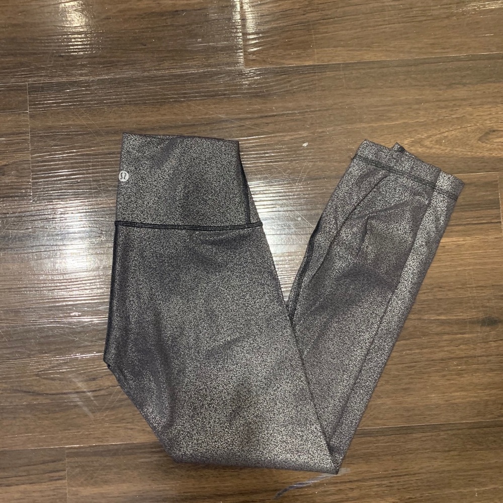 Lululemon gray sparkle tights 25”